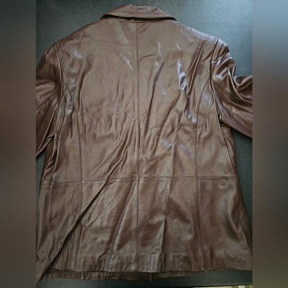 NWT - Lamb Leather Tibor Brown Buttery Soft Blazer Jacket - Size 1X - Picture 11 of 11